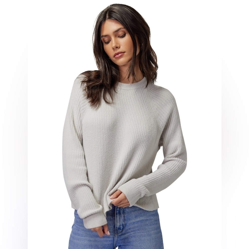 Spiritual Gangster Chenille Raglan Crew Fuzzy Soft Sweater Small
